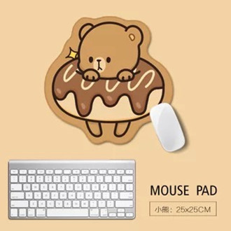 แผ่นรองเมาส์ การ์ตูนหมี  น่ารัก mouse pad  ขนาด 25cm*25cm
