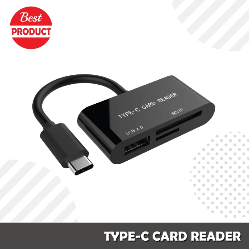 ภาพหน้าปกสินค้า3 In 1 USB 3.1 Type C To USB 2.0 Hub Micro OTG TF/SD Card Reader For Type-c Devices With OTG Function จากร้าน RNG บน Lazada