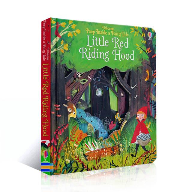 English Educational A Fairy Tale Little Red Riding Hood 3d Flap Picture Books Baby Children Reading Book -HE DAO