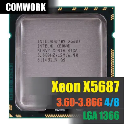 ซีพียู Intel XEON X5687 LGA 1366 CPU PROCESSOR X58 WORKSTATION SERVER DELL HP COMWORK