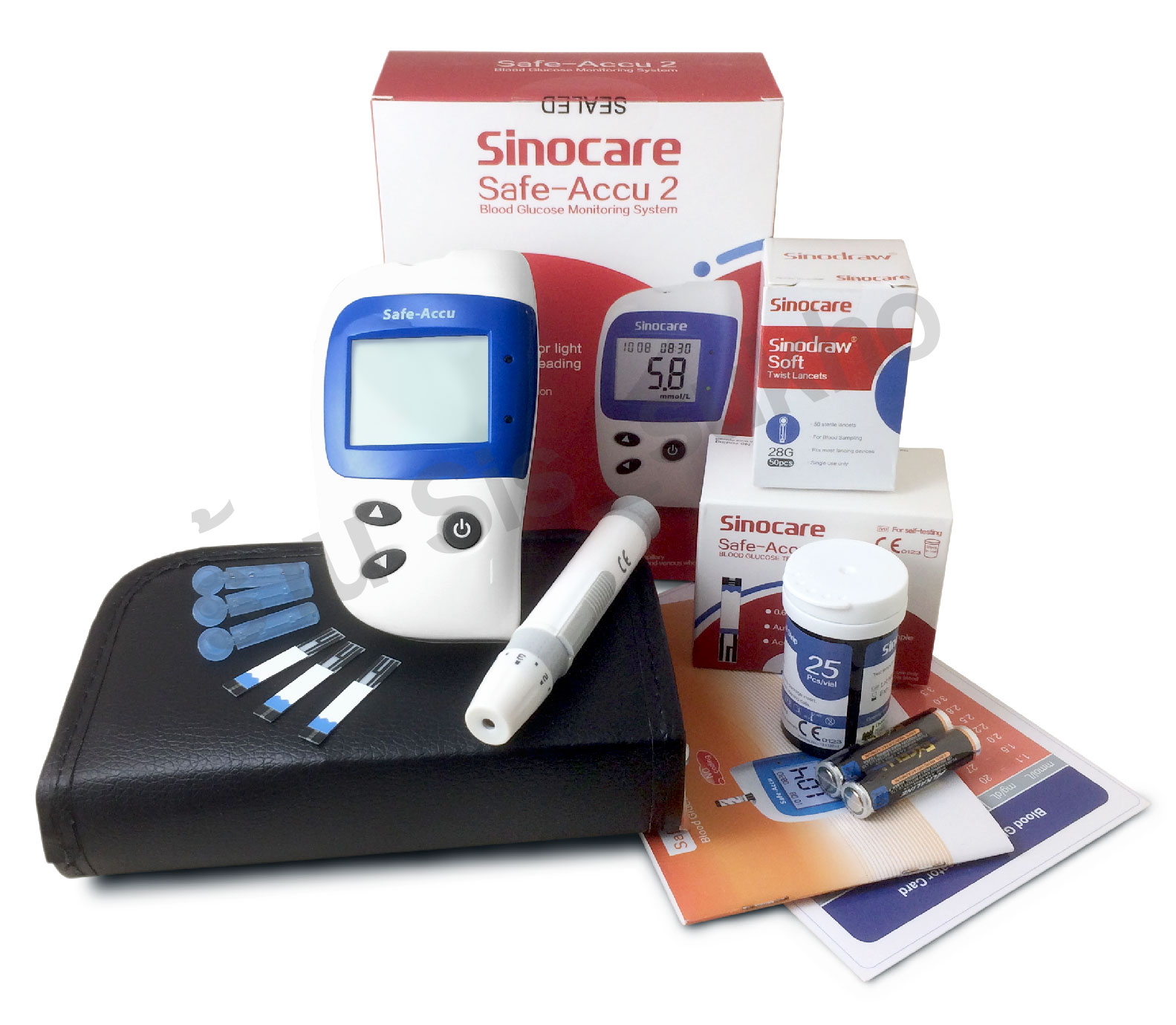 สินค้าพร้อมส่ง ❤ราคาถูกที่สุด❤ เครื่องวัดน้ำตาล Sinocare Safe-Accu 2