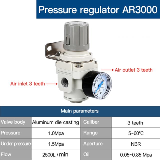 AR2000 regulator 1/4 3/8 1/2Pressure regulating valve AR2000 Air