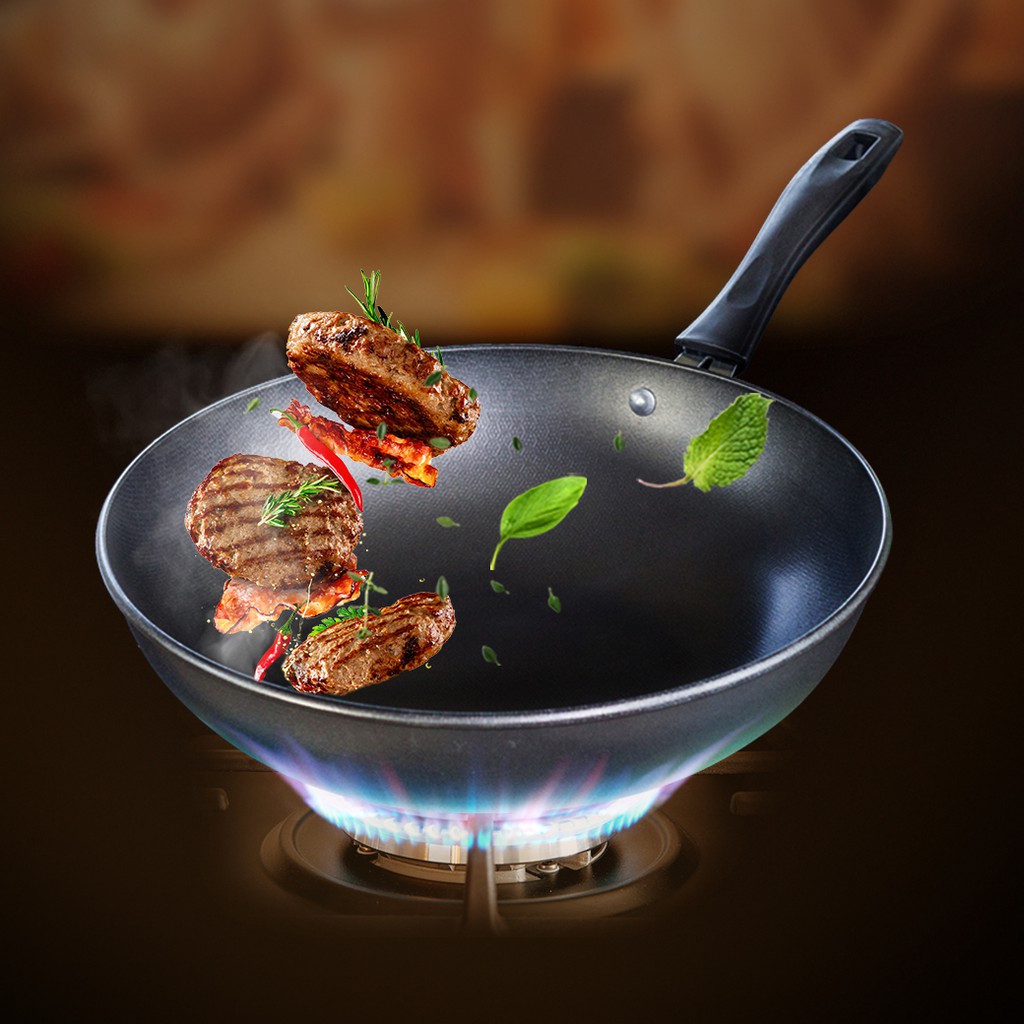 PADERNO Aluminium Induction Frying Pan NonStick D=24 cm., H=4.2 cm