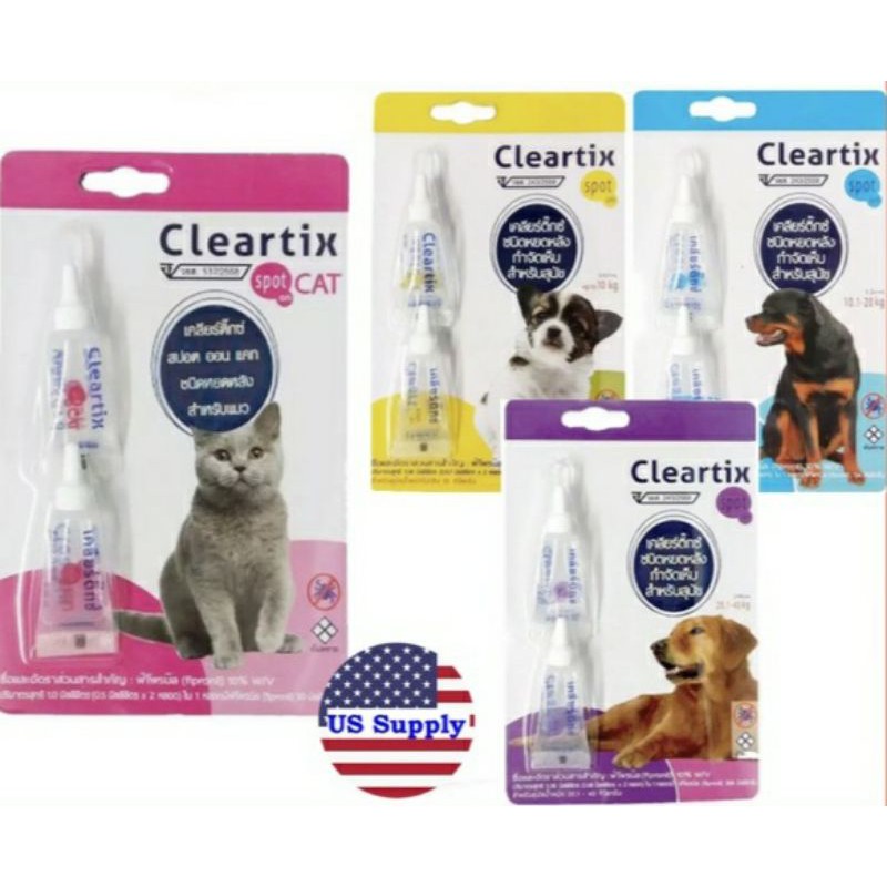 Cleartix ยาหยดกำจัดเห็บ สุนัข และแมว  (อย วอส 243-2558) เคลียร์ติ๊กซ์