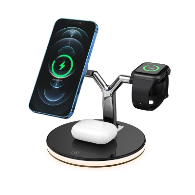 3 in 1 Magnetic Wireless Charger Stand For Magsafe iPhone 12 Mini Pro Max/Apple Watch Fast Charging Dock Station For Airpods Pro