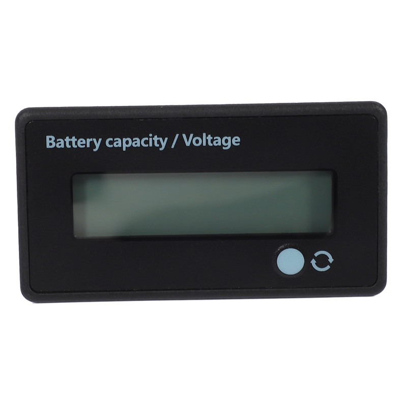 12V 24V 36V 48V Battery Meter, Battery Capacity Voltage Indicator, Lead-Acid & Lithium Ion Battery Charge Discharge Monitor, for Motorcycle Car