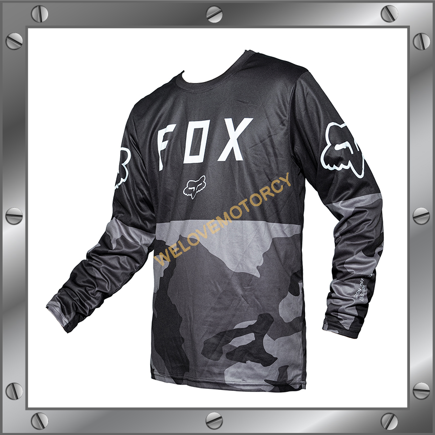 เสื้อวิบาก เสื้อจักรยาน เสื้อกีฬา ชุดวิบาก FOX 2021 ดำ-ลายพราง (สินค้าในประเทศ ได้รับสินค้าแน่นอน 1-3 วัน)