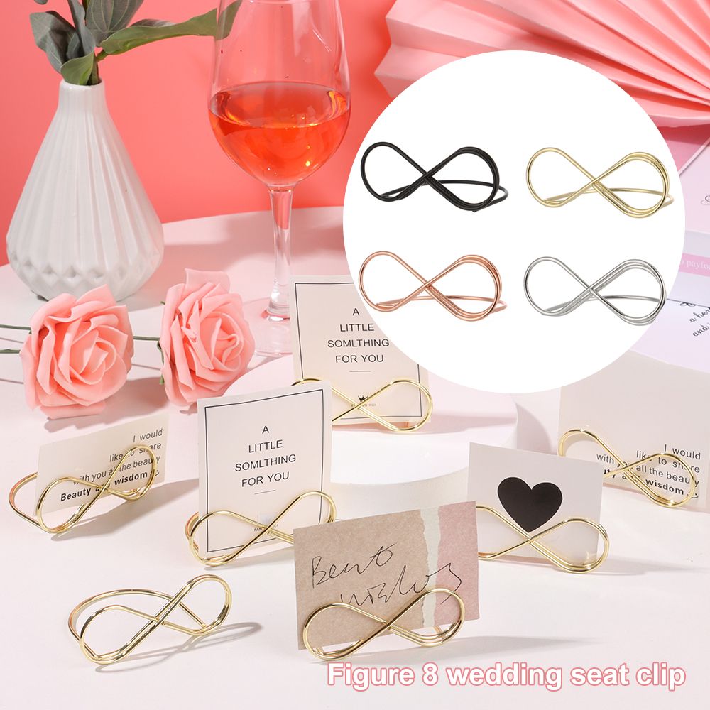 FOXNUTANUJH 1PCS Fashion Paper Clamp Desktop Decoration Wedding Supplies Picture Cards Display Stand Clamps Stand Place Card Photos Clips Table Numbers Holder