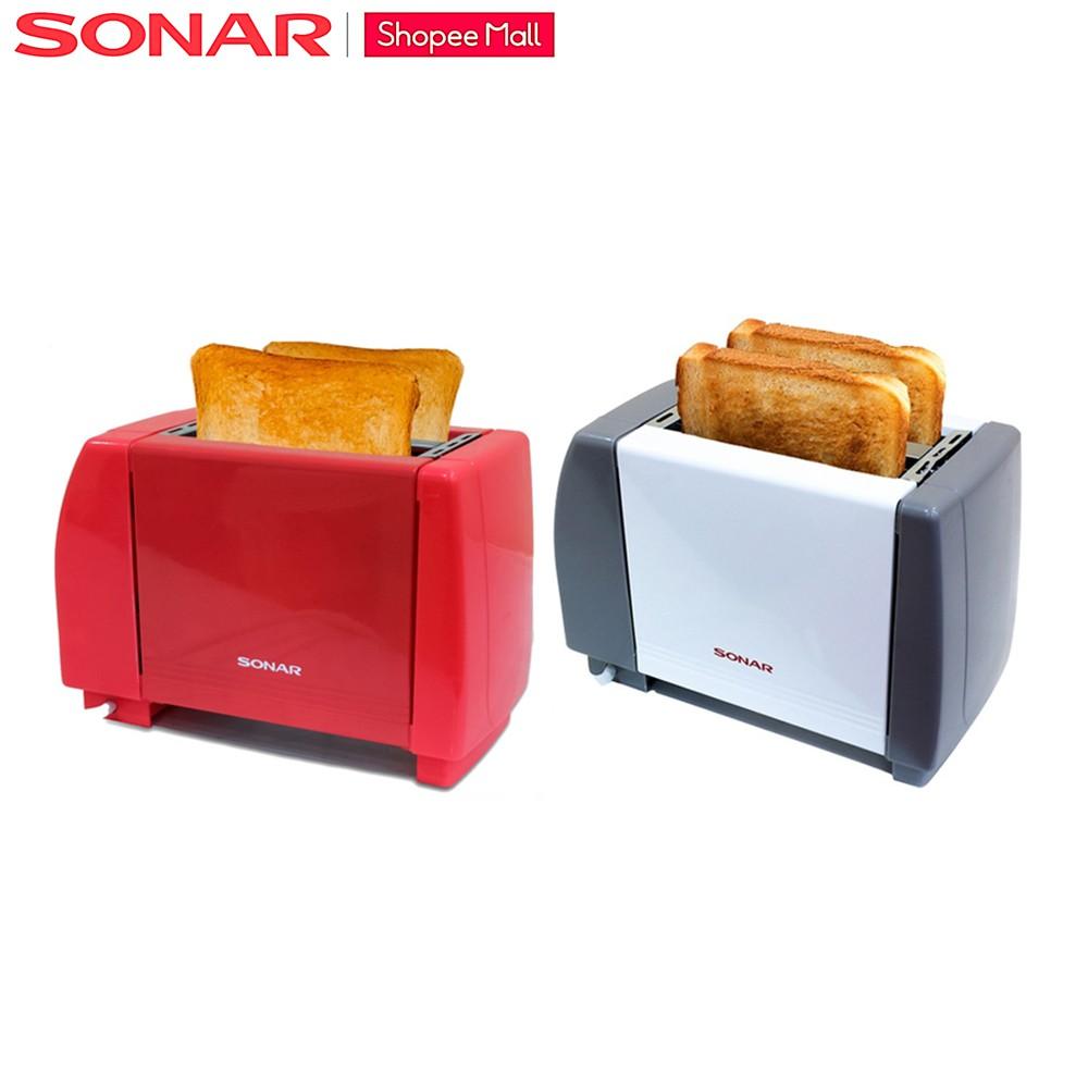 SONAR เครื่องปิ้งขนมปัง เตาปิ้งขนมปัง 2 แผ่น รุ่น ET-2S มี 2 สีให้เลือก สีแดง,สีขาว/เทาเครื่องทำขนมปังอัตโนมัติ เครื่องทำขนมปังอเนกประสงค์ เครื่องปิ้งขนมปัง เครื่องตัดขนมปัง เครื่องทำแซนวิช เครื่องปิ้งขนมปังขนาดเล็ก ของแท้