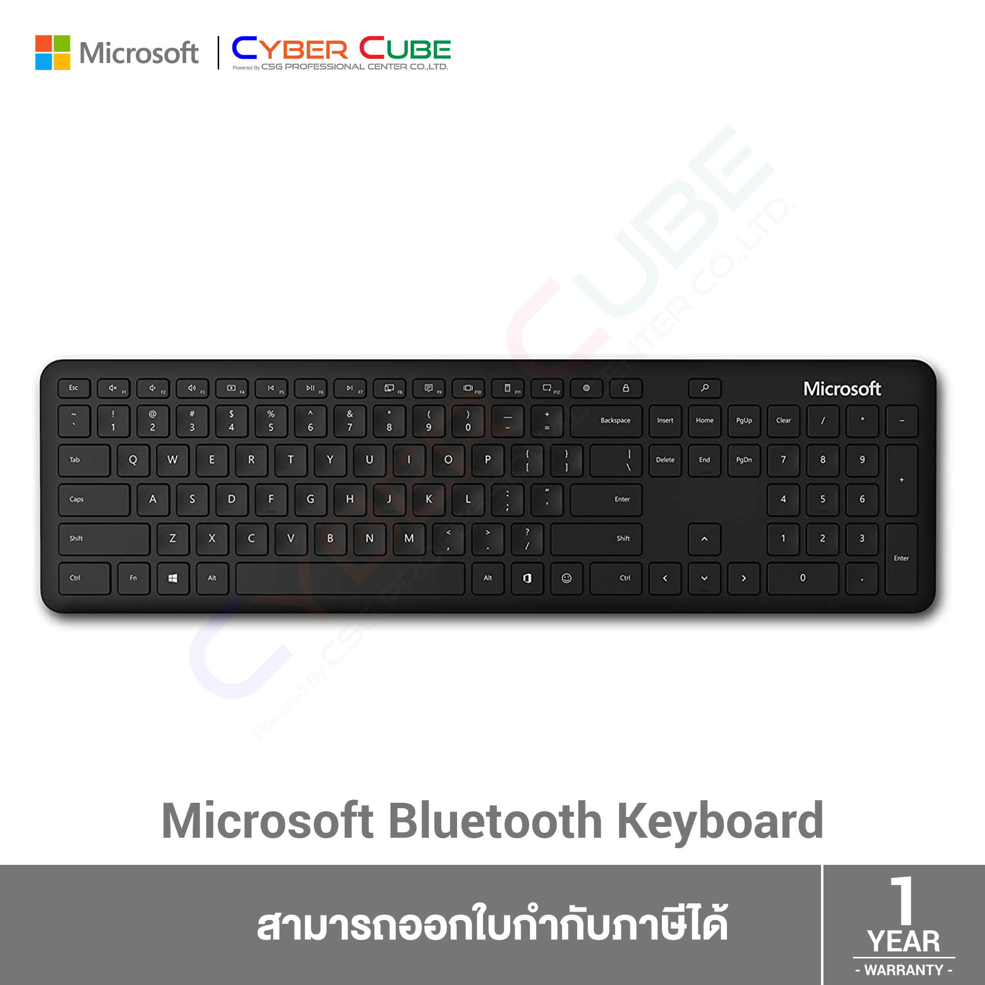 Microsoft ( MCSQSZ00027 ) QSZ00027 Bluetooth Keyboard Black คีย์ไทย