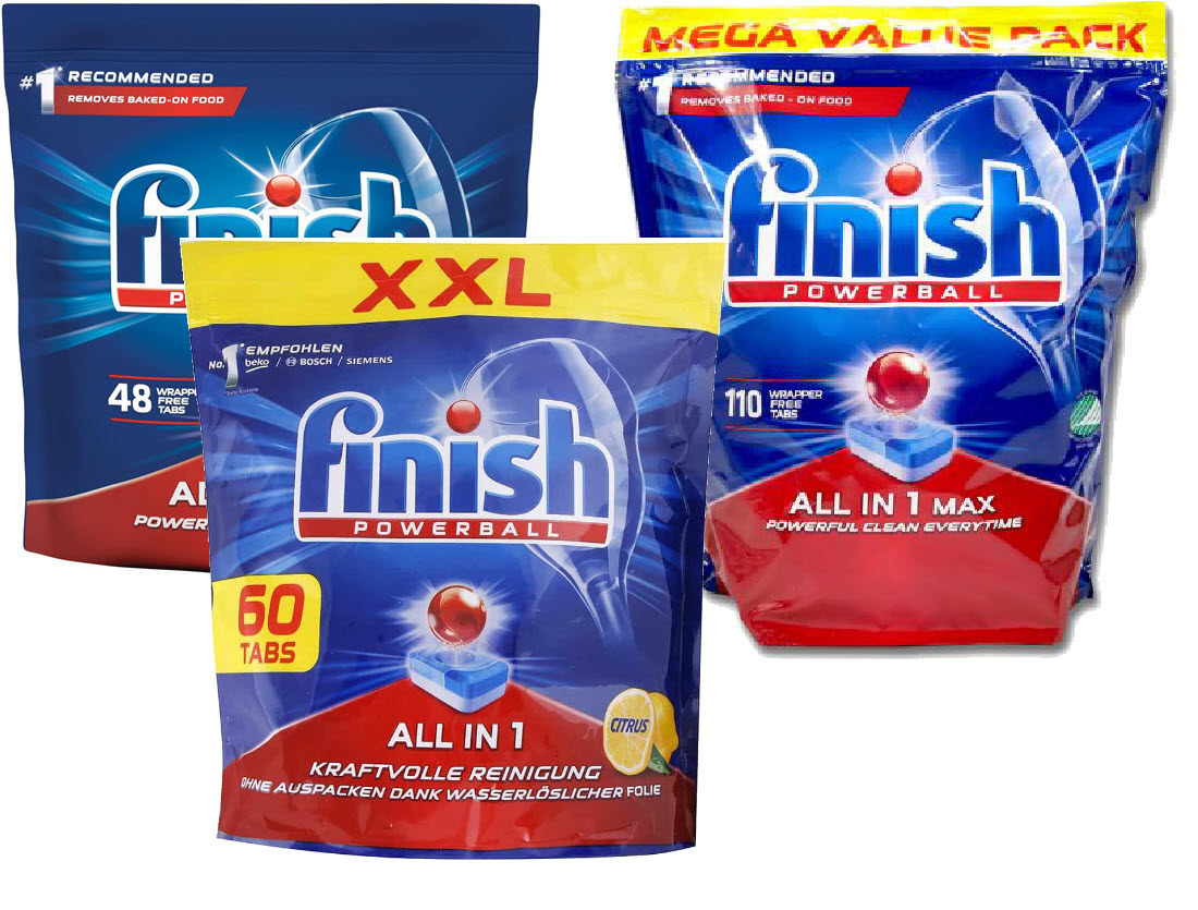 Finish all in one max 48 / 60 / 110 tab เม็ด ฟินิช เม็ด น้ำยา เครื่องล้างจาน dishwasher