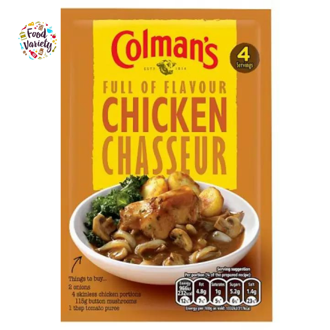 Colman's Chicken Chasseur Sauce Mix 43g โคลแมนส์ ซอสผงสำหรับทำไก่เชสเสอร์ 43g