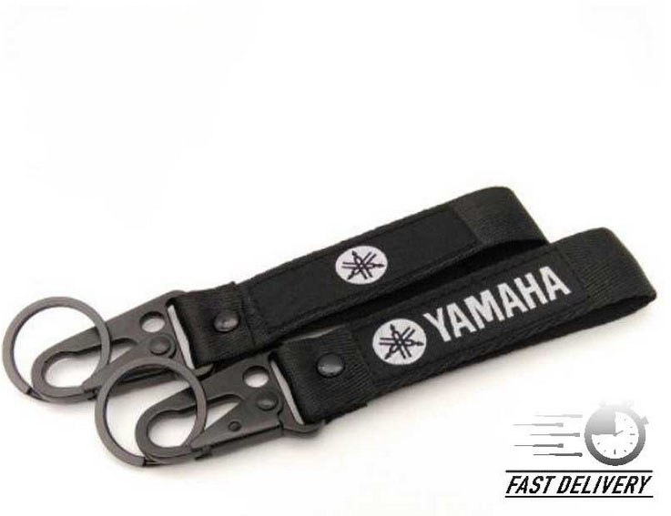 ราคาต่อ 1 ชิ้น พวงกุญแจ ผ้า โลโก้ ยามาฮ่า สีดำ Keychain Yamaha logo y15zr 125zr nvx avantiz r15 legenda 135lc bike accessories