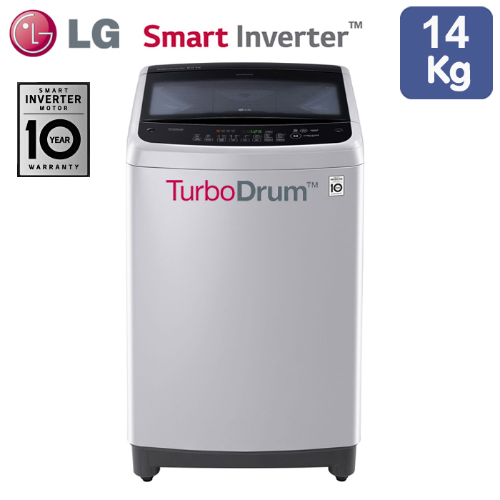 LG เครื่องซักผ้าฝาบน ระบบ Smart Inverter ขนาด 14 KG. รุ่น T2514VS2M (สีเทา)