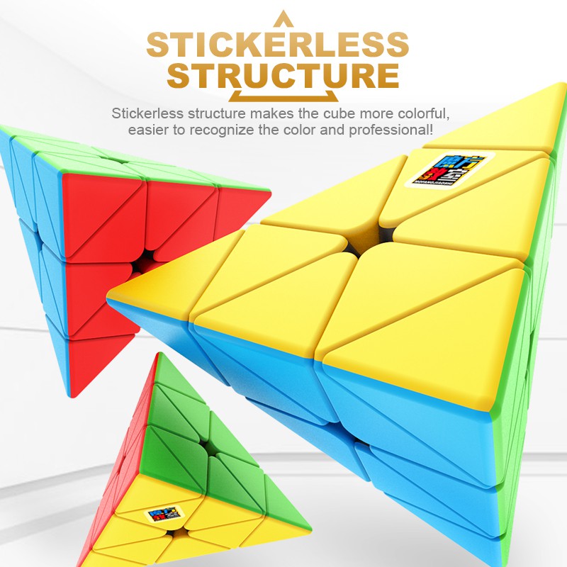 Original MoYu Cubing Classroom Meilong 3x3x3 Pyramid Cube Stickerless ...