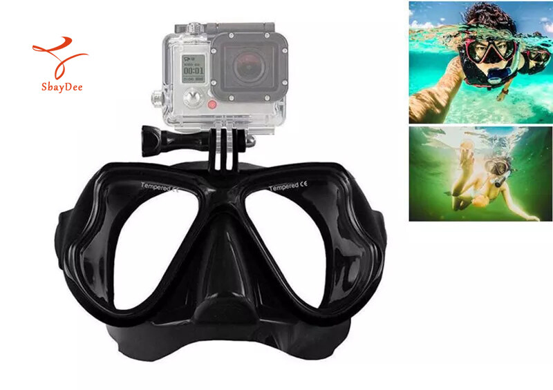 Camera Mount Diving Mask Oceanic Scuba Snorkel Swimming Goggles Glasses GoPro Hero 9/8/7/6/5/4/3 SJCam YI อุปกรณ์ดำน้ำอุปกรณ์ดำน้ำแว่นตาว่ายน้ำสำหรับโกโปร Hero 9/8/7/6/5/4/3 SJCam YI