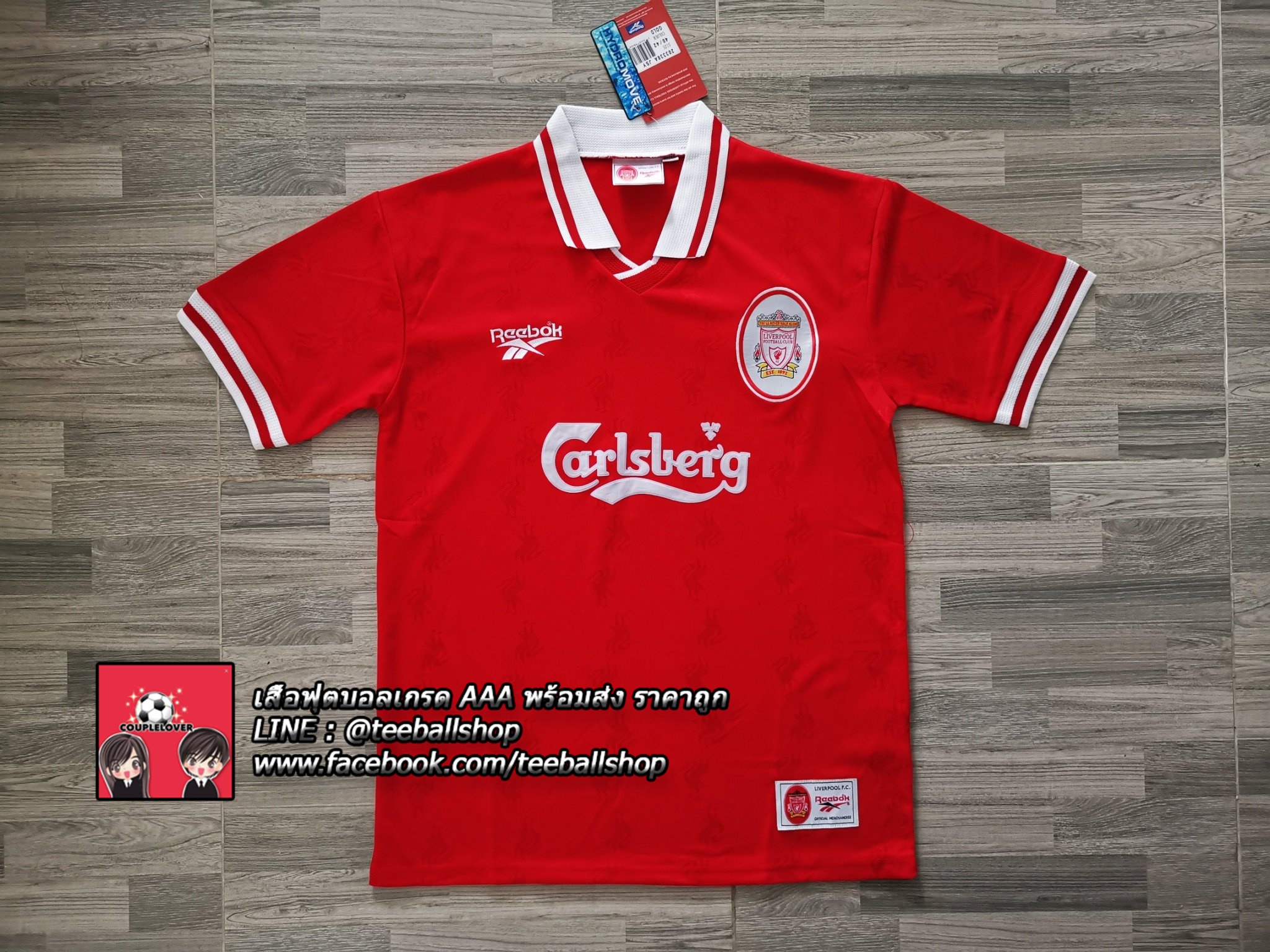 เสื้อฟุตบอลย้อนยุค ลิเวอร์พูล ปี 1996 ชุดเหย้า Liverpool Home Retro Jeresy 1996 (AAA)