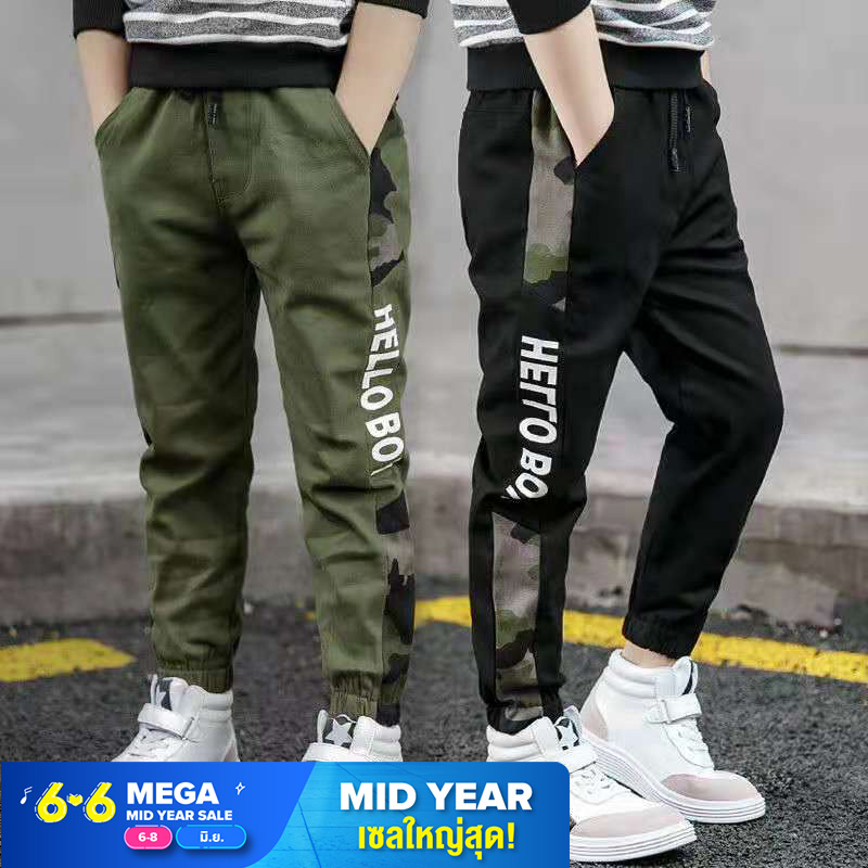 GOFATOO กางเกงเด็กผู้ชายปี 2020 กางเกงเด็กใหม่กางเกงเกาหลีสำหรับเด็กรุ่นฤดูใบไม้ร่วงและฤดูหนาว