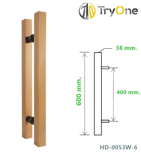 AshleyLife มือจับประตู2ชิ้น (1 คู่)สี่เหลี่ยม 3.8*3.8*60cm. / 800 cm.  ทำจากไม้จริง สวยหรู ทนทาน ใช้ได้นาน ใช้ได้กับประตูกระจก/ ประตูแบบอลูมิเนียม / ประตูไม้ HD-0042 HD-0048 สี TYPE:C 60cm สี TYPE:C 60cm