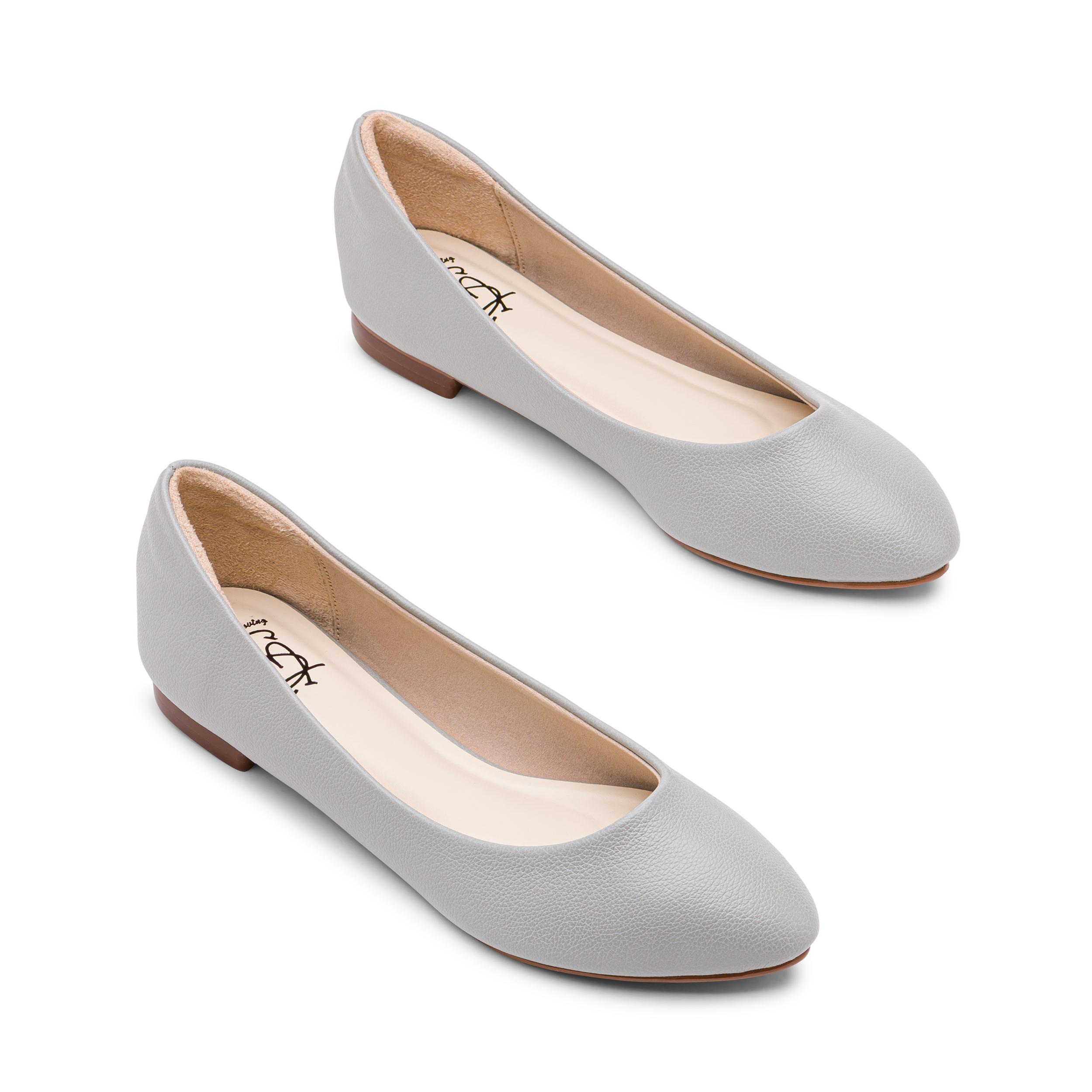 Ms.Choo Pointed Flats MONA : Grey / รองเท้าส้นเตี้ยหัวแหลม / รองเท้าบัลเล่ต์ / รองเท้าคัทชู สีเทา