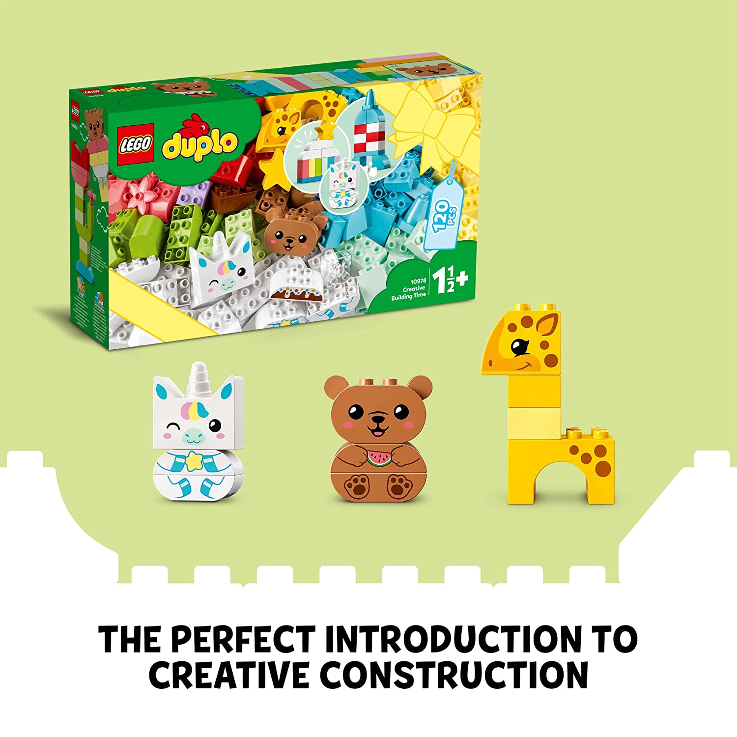 LEGO DUPLO Classic Creative Building Time 10978 Bricks Box Learning Toy ...