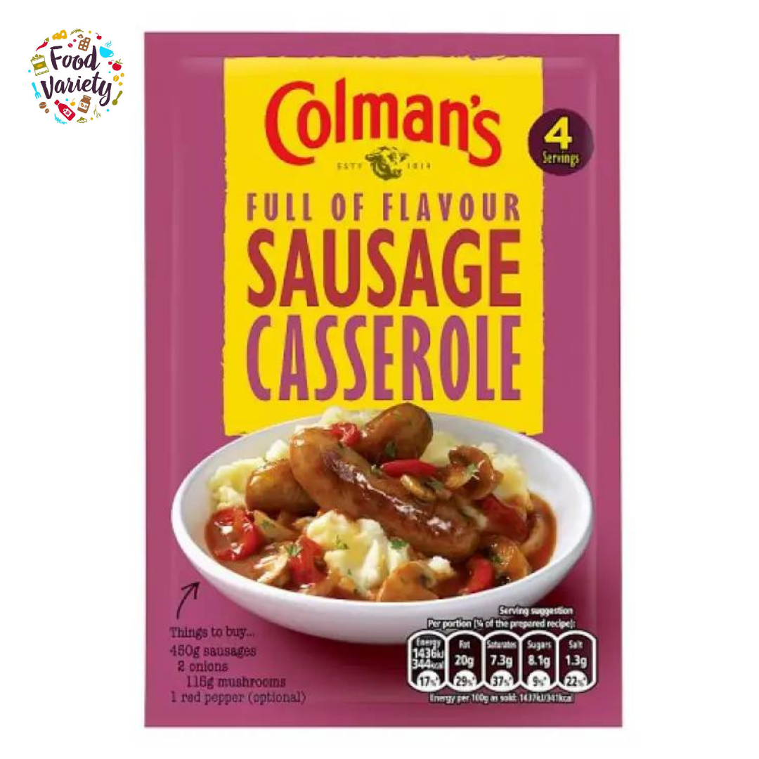 Colman's Sausage Casserole Sauce Mix 39g คลแมนส์ ผงซอสสำหรับทำไส้กรอกคาสโรล