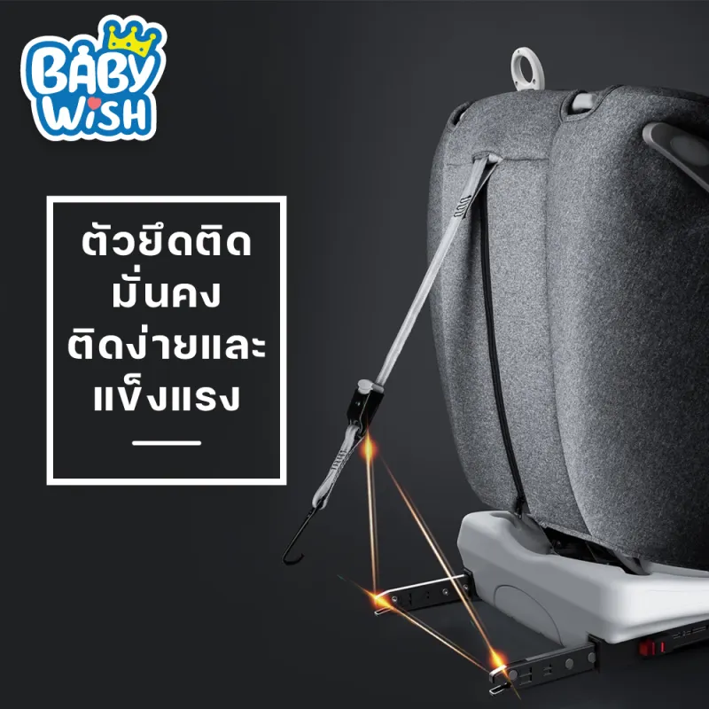 ภาพสินค้าCar Seat คาร์ซี0-12ปีเปรับเอนนอนได้เยอะที่สุดถึง 4ระดับ หมุนได้360องศา ติดตั้งได้ทั้งแบบ Belt และ Isofix จากร้าน Baby wish บน Lazada ภาพที่ 5