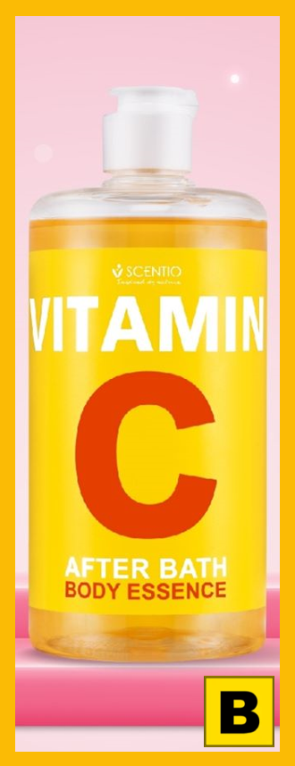 เซนทิโอ วิตามินซี อาฟเตอร์ บาธ บอดี้ เอสเซ้นส์ (SCENTIO Vitamin C After Bath Body Essence) ขวด 450 มล.