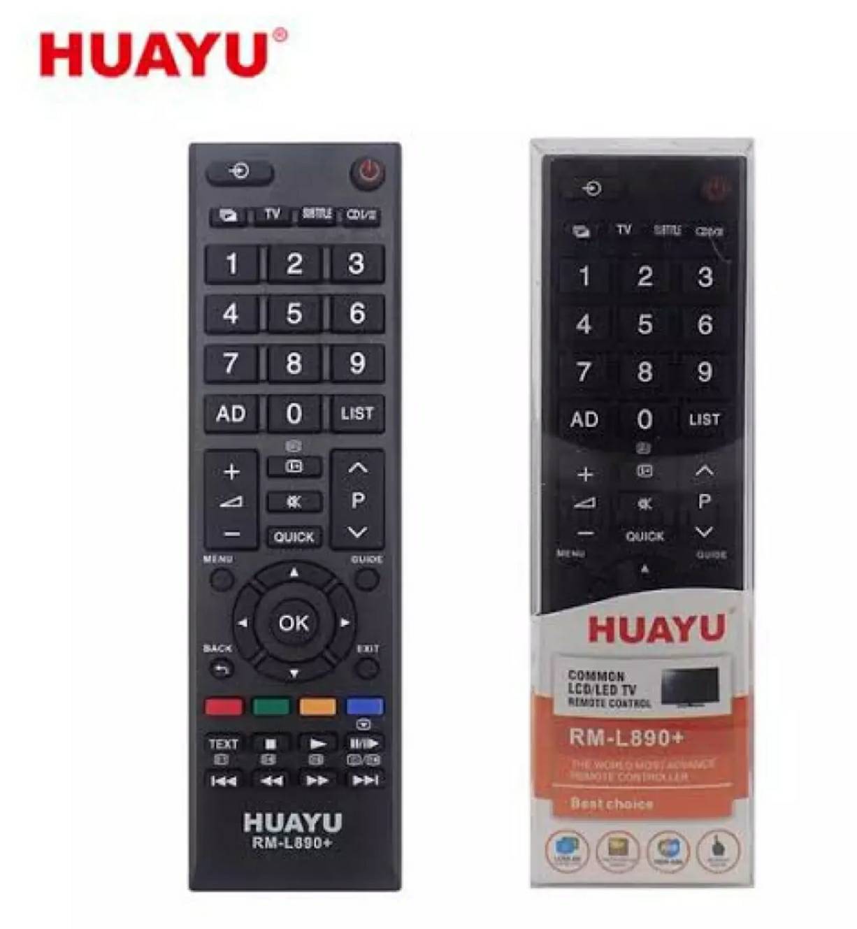 รีโมททีวี LED/LCD Toshiba HUAYU RM-L890+ รีโมท แอลอีดี แอลซีดี ( มี ...