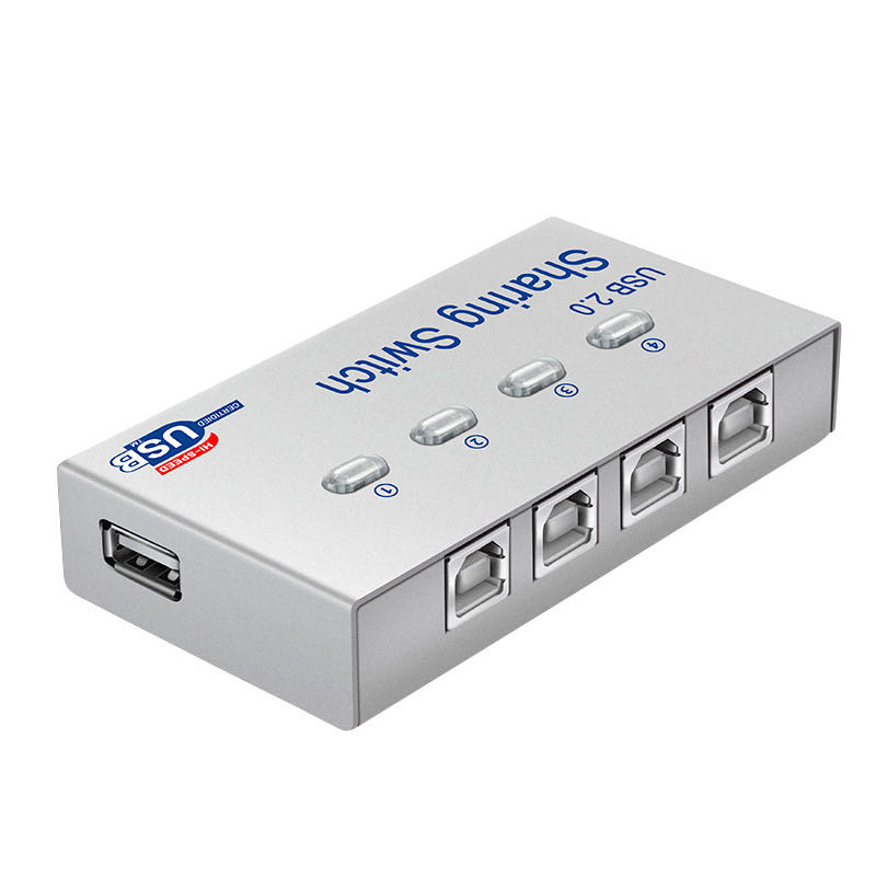 4 Port Auto USB 2.0 Selector Switch Printer Flash Driver Mouse Sharing