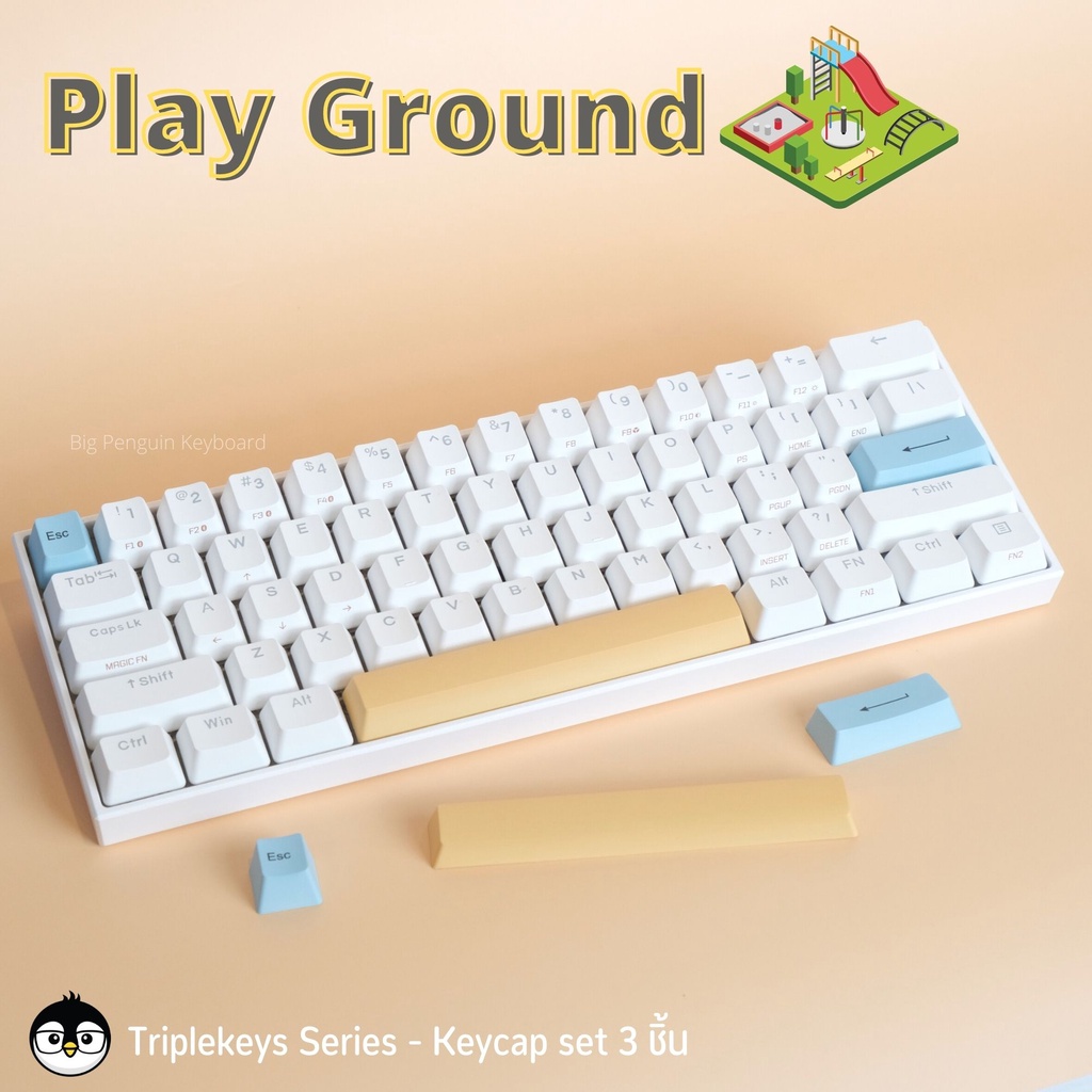 Bigpenguin Triple Key Series Keycap Mechanical Keyboard Pbt Keycap