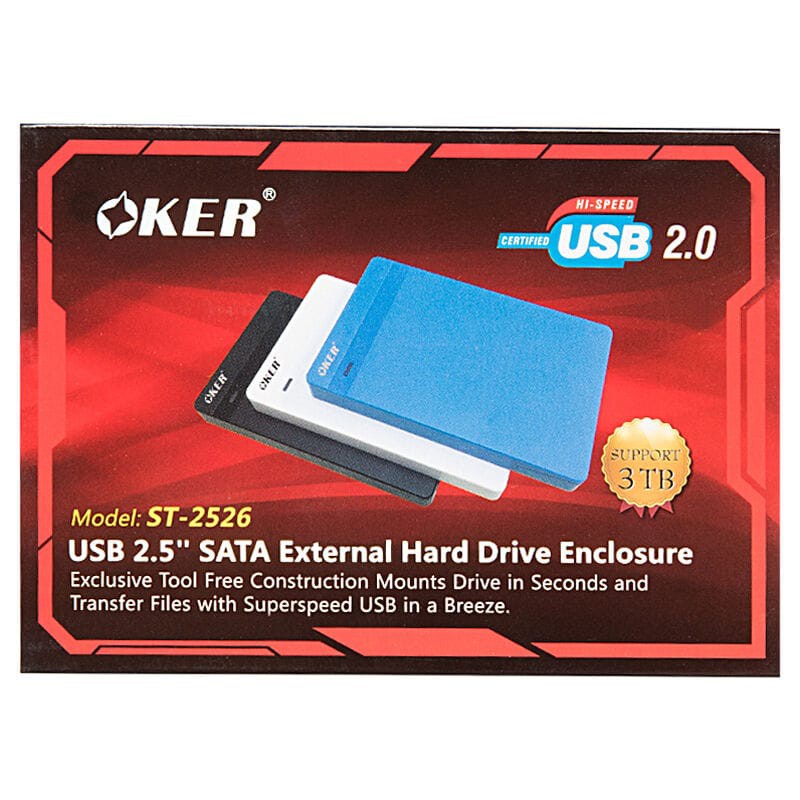 Oker ST-2526 External HDD Box SATA USB2.0 กล่องใส่ ฮาร์ดดิส 2.5นิ้ว