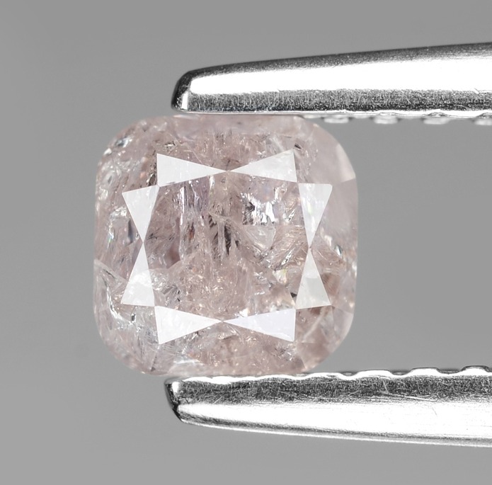 Pink  Diamond 0.66 cts Cushion Shape Loose Diamond Untreated Natural Color