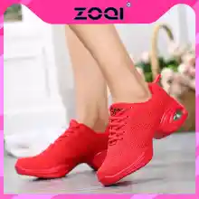 ภาพขนาดย่อของภาพหน้าปกสินค้าZOQI Soft Oe Breath Dance Shoes Women Sports Feature DanceSneakers Woman Dancing Shoes move fun(White) จากร้าน ZOQI official store บน Lazada