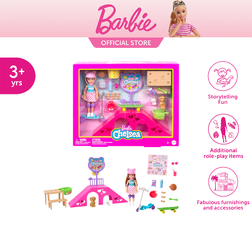 Barbie Chelsea Skatepark Playset บาร์บี้ เพลย์เซตลานสเก็ตของเชลซี - Main Image