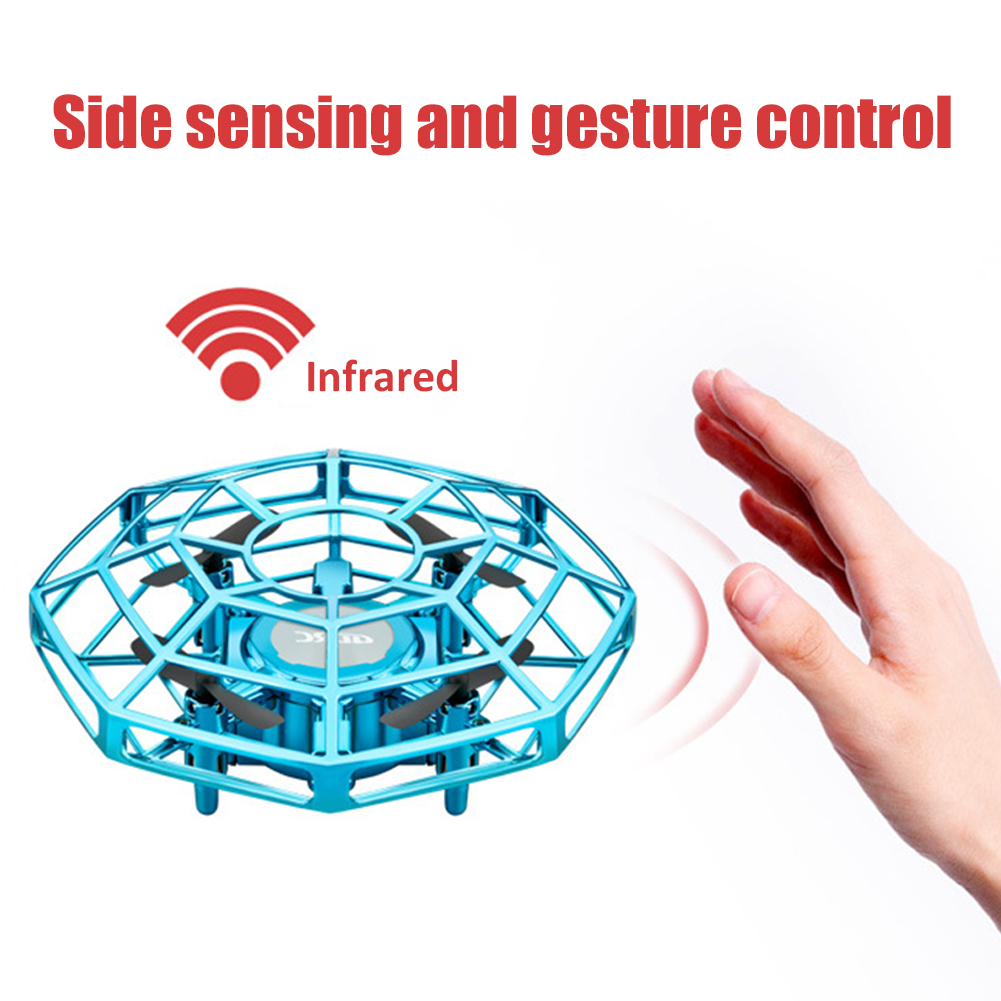 Hand Operated Mini Drone IR Sensing UFO with LED Fouraxis Flying Ball