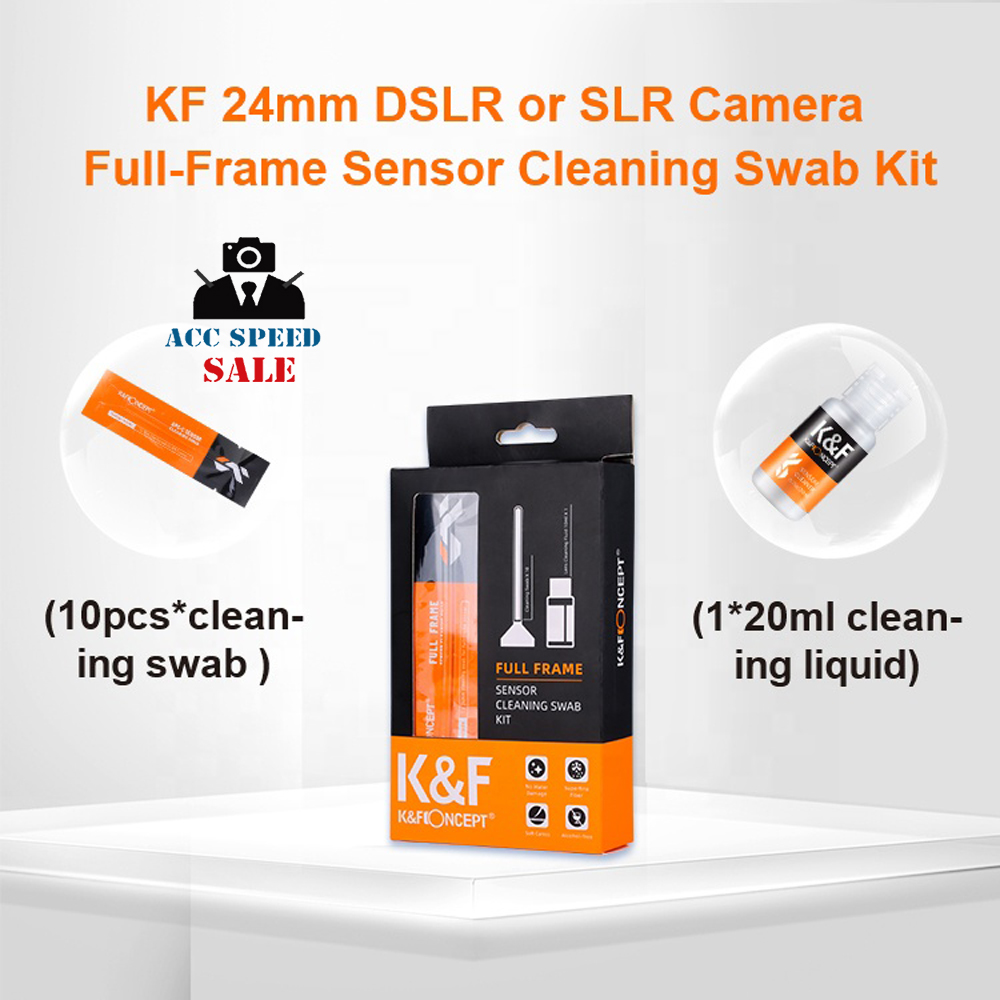 ชุดทำความสะอาด K&F Concept 24mm Full-frame Sensor Cleaning Swab Cleaner Kit อุปกรณ์ทำความสะอาด