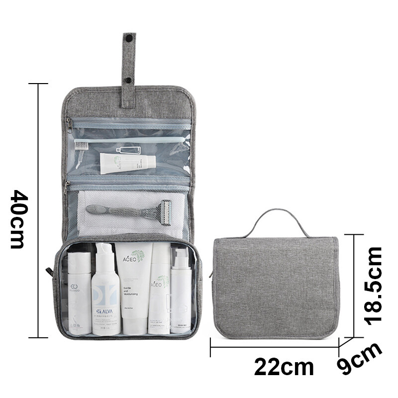 Hanaso กระเป๋าใส่เครื่องอาบน้ำ toiletries bag กระเป๋าอาบน้ำ กระเป๋าใส่เครื่องสำอาง กระเป๋าจัดระบบ travel bag organizer set กระเป๋าใส่แปรงสีฟัน cosmetic bag