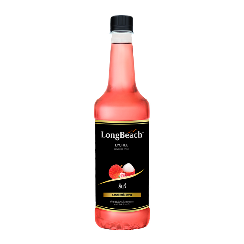 ลองบีชไซรัปลิ้นจี่ ขนาด 740 มล. LongฺBeach Lychee Syrup Size 740 ml.