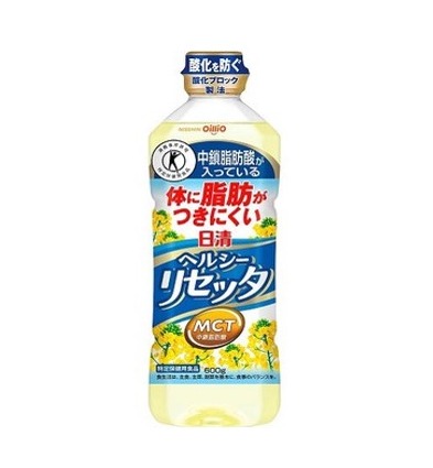 NISSHIN OILLIO HEALTHY RESETTA OIL (Japan Imported) 600g. นิชชิน น้ำมันปาล์ม เพื่อสุขภาพ นำเข้าจากประเทศญี่ปุ่น 600กรัม