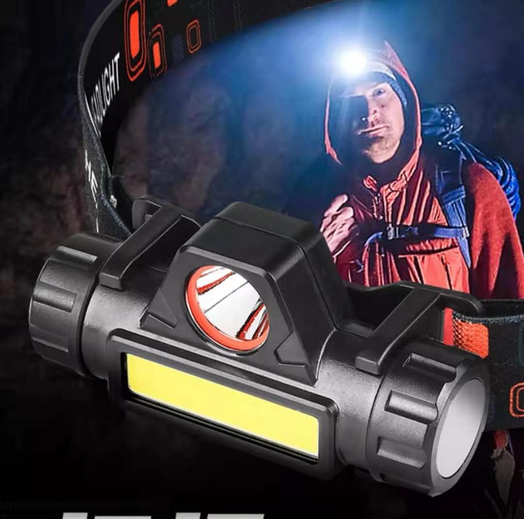 ไฟฉายคาดหัว หลอด Q5+COB 1500LM มีแม่เหล็กด้านข้าง USB Rechargeable Mini Headlight