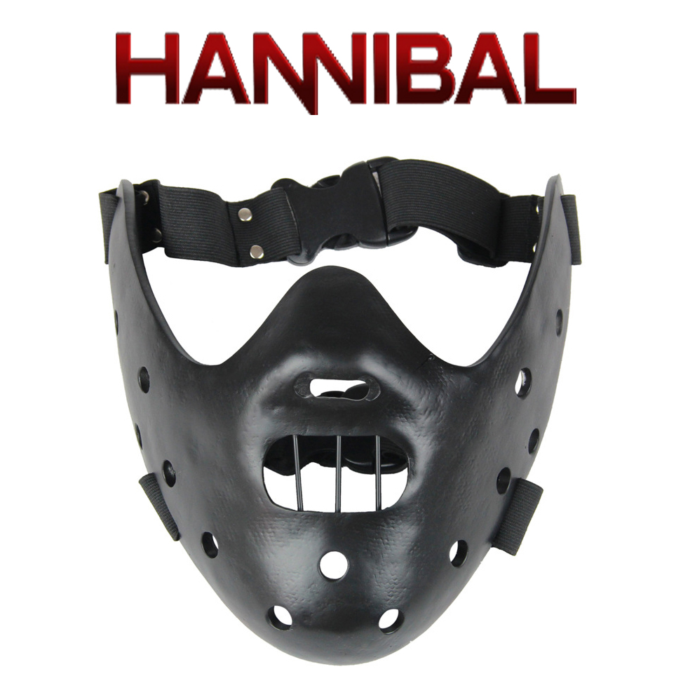 Mask หน้ากาก Hannibal Lecter ฮันนิบาล เล็กเตอร์ วัสดุ ไฟเบอร์กลาส Fiberglass ป้องกัน สำหรับใส่ ปาร์ตี้ แฟนซี คอสเพลย์ สยองขวัญ สุดโหด 
ฮอกกี้ หมวก บีบีกัน ฮาโลวีน รักบี้ Horror Cosplay Marvel DC Sport Hockey Hat BBGUN Halloween Party Fancy Rugby