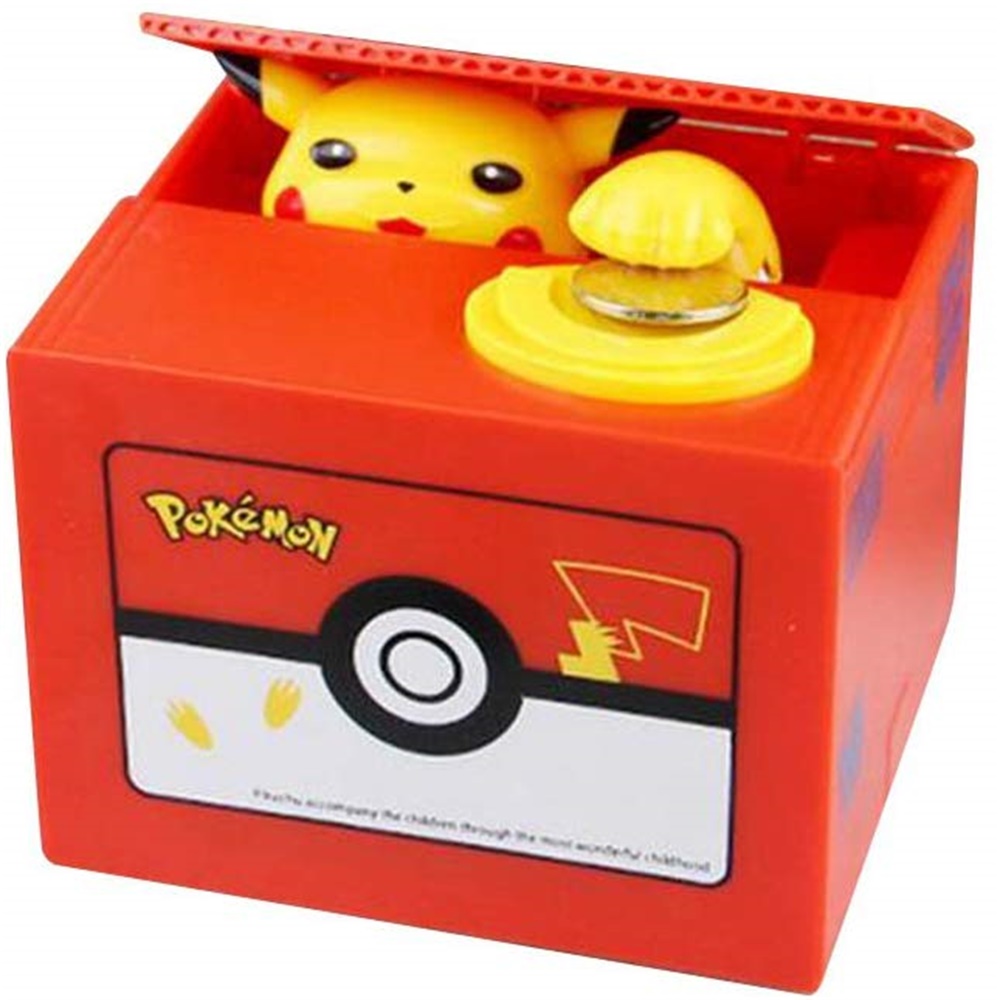 กล่องใส่เงิน Pikachu ค่าเฉลี่ยอิเล็กทรอนิกส์กระปุกออมสินสะสมเพลง