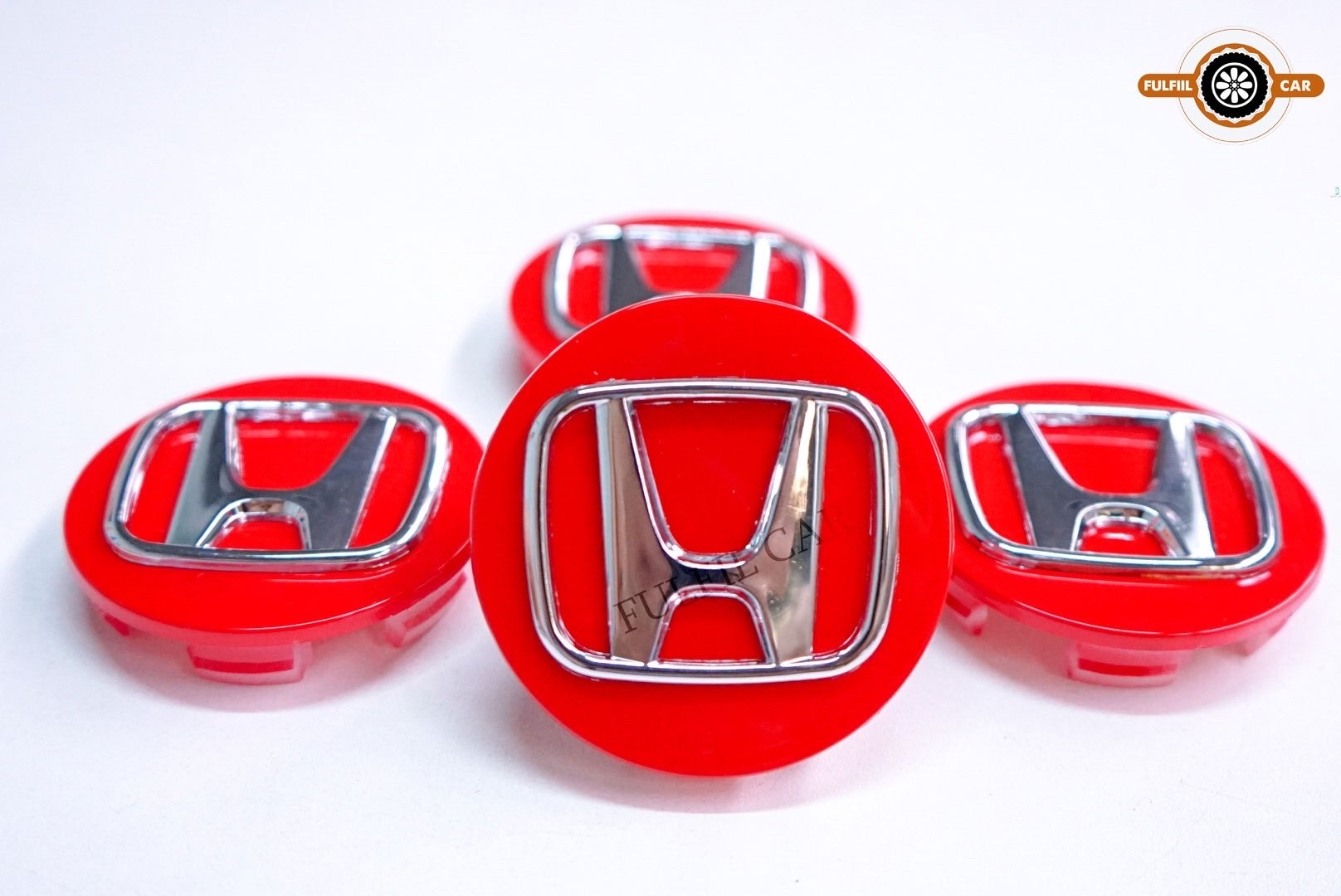 ฝาครอบดุมล้อ Honda 69mm3D ฮอนด้า 69 MMสีแดง 3D