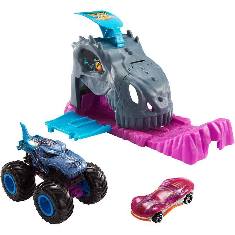 Hot Wheels® Monster Truck Launcher รางปล่อยรถ ฮอตวีล มอนสเตอร์ทัก  GKY01 CH สี สีน้ำตาลเทา สี สีน้ำตาลเทา