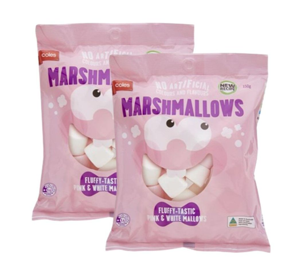 Coles Marshmallows โคลส์ ขนมมาร์ชแมลโลว 150g. (แพคคู่) Lazada.co.th