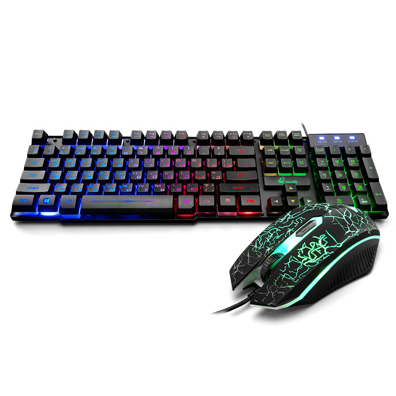 ZIYOU LANG Gaming Russian Keyboard And Mouse Set T5 Wired Led Rainbow