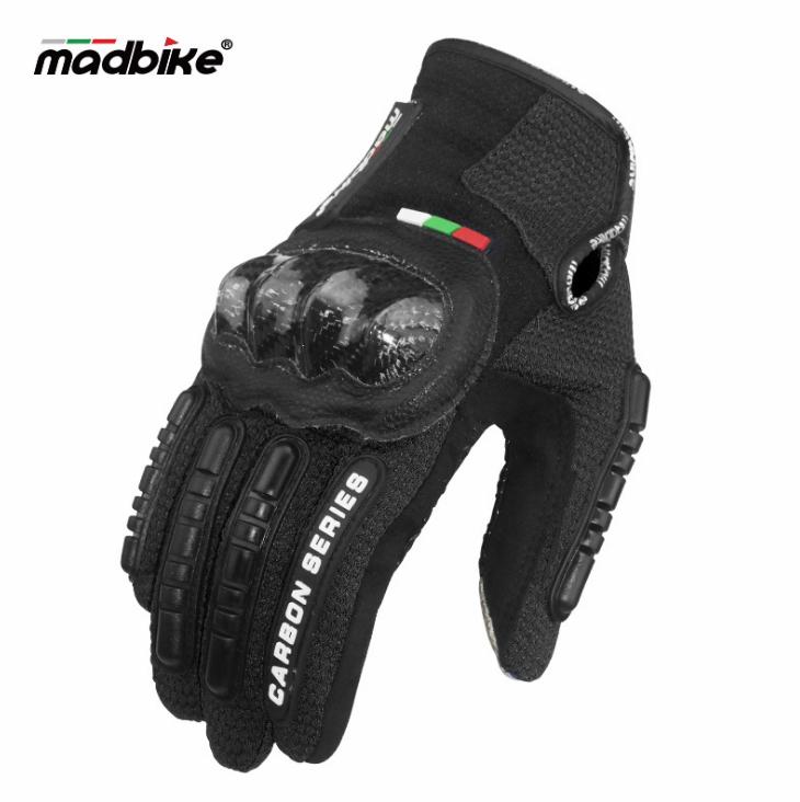ถุงมือใส่ขับรถ ขับรถมอเตอร์ไซด์ Carbon Fiber MadBike Premium Quality