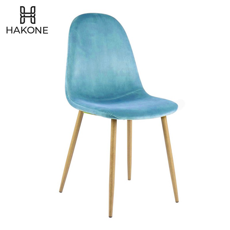 [ส่งฟรี 5สี] HomeHuk เก้าอี้ผ้ากำมะหยี่ ขาโลหะลายไม้ 43x40x88.5cm เก้าอี้กินข้าว เก้าอี้กำมะหยี่ เก้าอี้คาเฟ่ โฮมฮัก