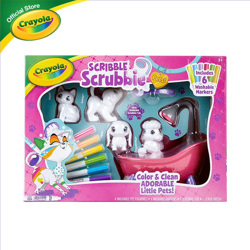 Crayola Scribble Scrubbie Tub Play Set ชุดระบายสี และอาบน้ำสัตว์เลี้ยง